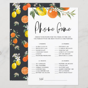 Citrus Botanical What's On Your Phone Chá Game
