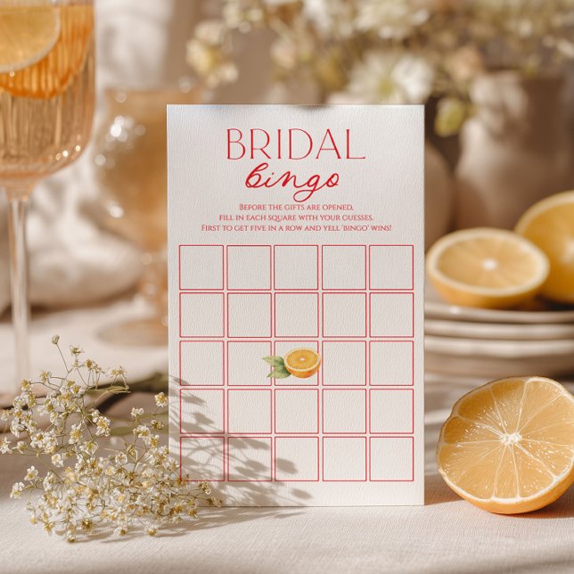 Citrus Bridal Shower Bingo Game  (Criador carregado)