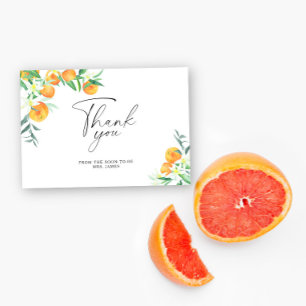 Citrus - cartão de agradecimento para chá de noiva
