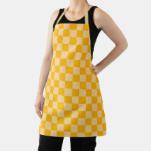 Citrus cream checkered board pattern
