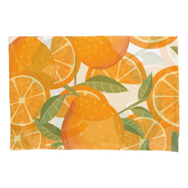 Citrus Delight: Padrão de Fruta Laranja (Frente)