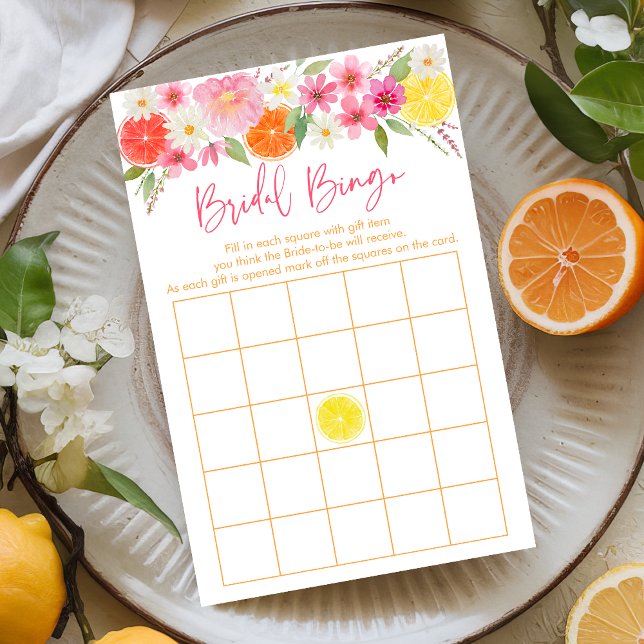 Citrus Floral Chá de panela Bingo Game (Criador carregado)