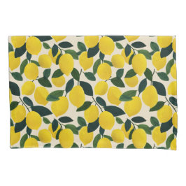 Citrus Fruit Yellow Lemons Pattern Mediterranean