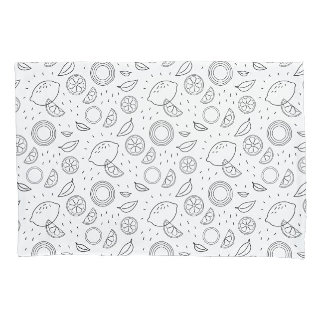 Citrus fruits Lemon Black Hand drawn Modern. (Frente)