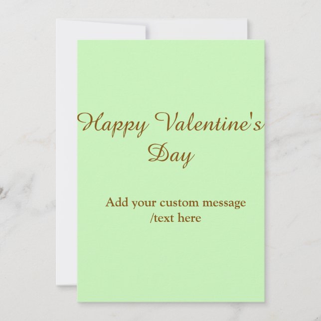 Citrus green brown happy Valentine's day simple  (Frente)