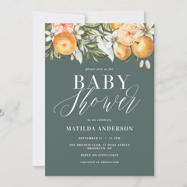 Citrus, laranja + chá de fraldas florescente (Frente)