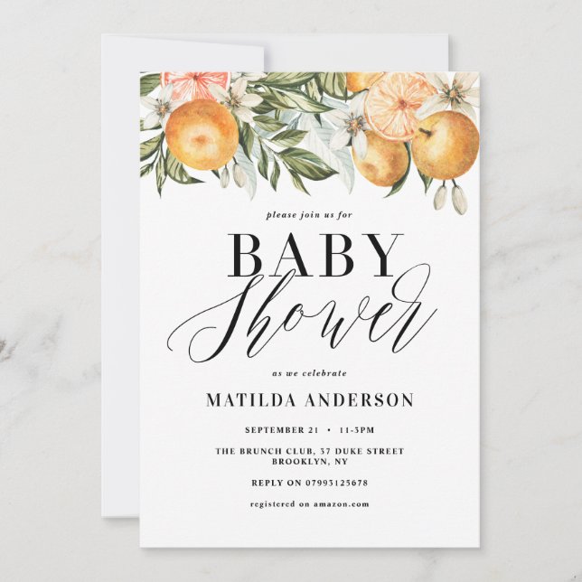 Citrus, laranja + chá de fraldas florescente (Frente)