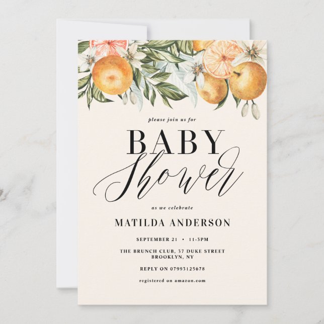 Citrus, laranja + chá de fraldas florescente (Frente)