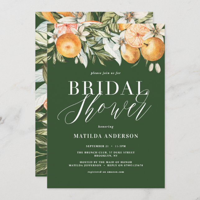 Citrus, laranja + chá de panela florescente (Frente/Verso)