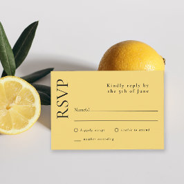 Citrus Lemon Drop Yellow Mínimo RSVP Simples