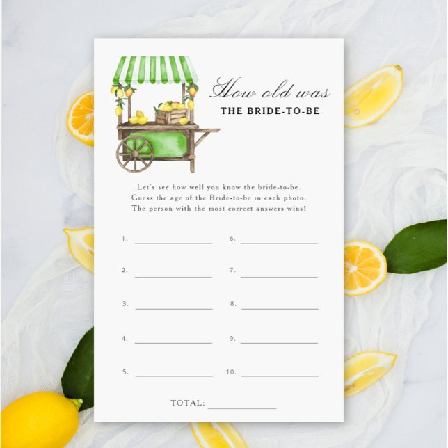 Citrus lemon - How old was the bride to be game (Criador carregado)