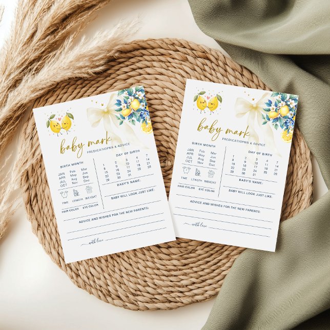 Citrus Lemon Sweetie Baby Predictions Advice Game (Criador carregado)