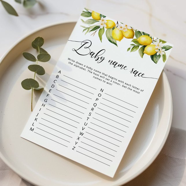 Citrus limon baby name jogo de chá de fraldas (Criador carregado)