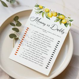 Citrus limon que disse que é Mamãe ou jogo de Pai