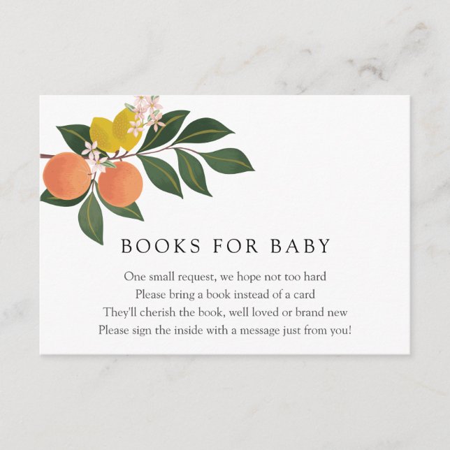 Citrus Little Cutie Books para Cartão de Inserção  (Frente)