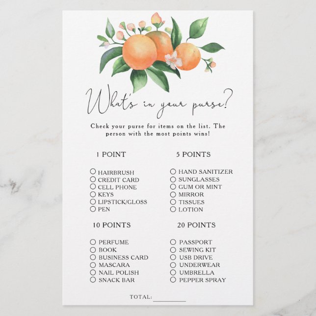 Citrus - O que há no seu jogo de bolsa (Frente)