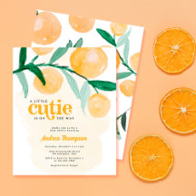 Citrus Orange Little Cutie Chá de fraldas