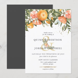 Citrus Orchard   Convite Boho Botânico Para Casame