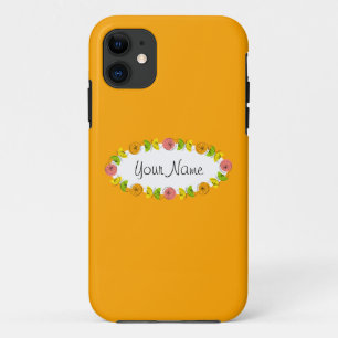 Citrus Oval Orange Name capas de iphone