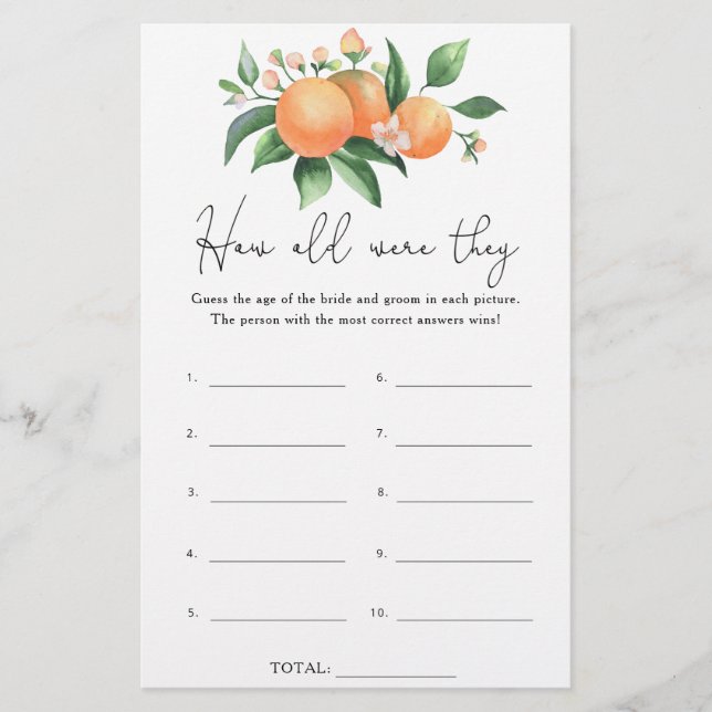 Citrus - Quantos anos eles tinham o jogo de noiva (Frente)