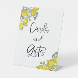 Citrus Yellow Theme Cards and Gifts Sign