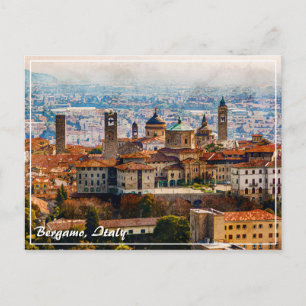 Citta Alta em Bérgamo, Itália Cartão postal