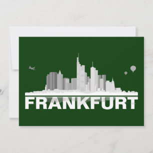 City de Frankfurt Skyline cartão, Klappkarte/