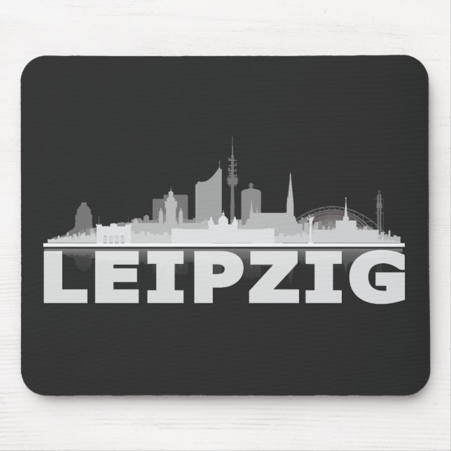 City de Leipzig Skyline Mousepad (Frente)
