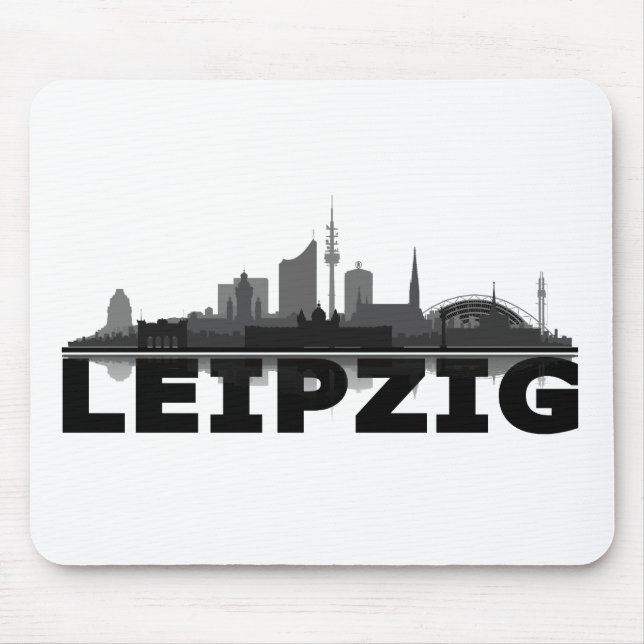 City de Leipzig Skyline Mousepad (Frente)