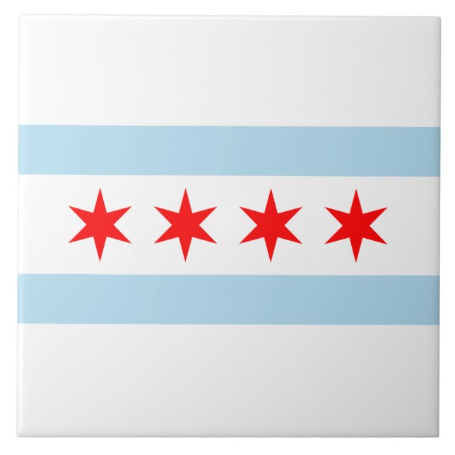 City Flag de Chicago (Illinois) (Frente)