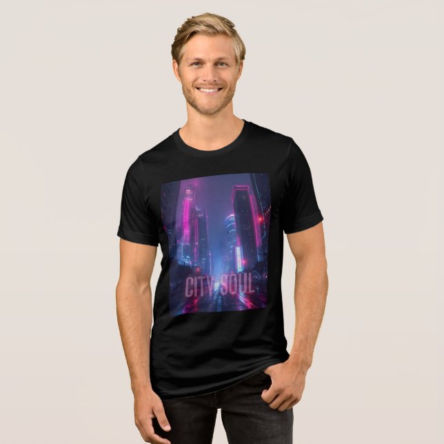 CITY SOUL - Neon Cyberpunk Skyline Design (Frente Completa)
