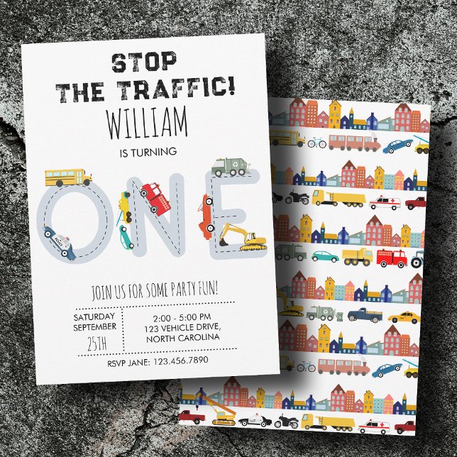 City Transportation Vehicles Truck First Birthday (City Transportation Vehicles Truck First Birthday)