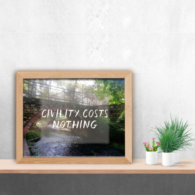 Civilidade não custa nada foto-oceano poster (Criador carregado)