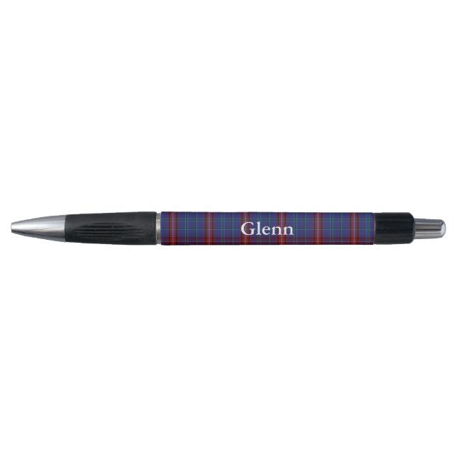 Clã Clássica Glenn Tartan Xadrez Caneta Personaliz (Frente)