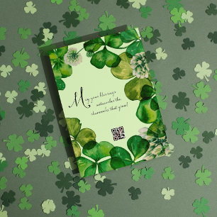 Claddagh Clover Código QR Convite para Casamento