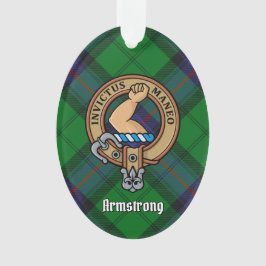 Clan Armstrong Crest sobre Ornamento Tartan