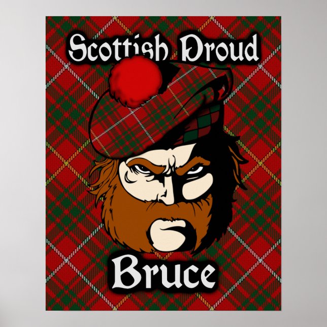 Clan Bruce Scottish Tartan Poster (Frente)