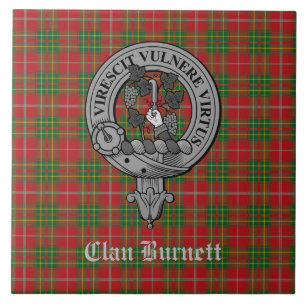 Clan Burnett Crest Crachá & Tartan
