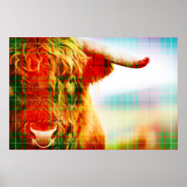 Clan Comyn | Cumming Tartan & Hairy Coo Poster