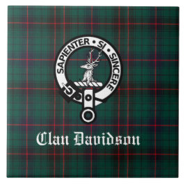 Clan Davidson Crest Crachá e Tartan