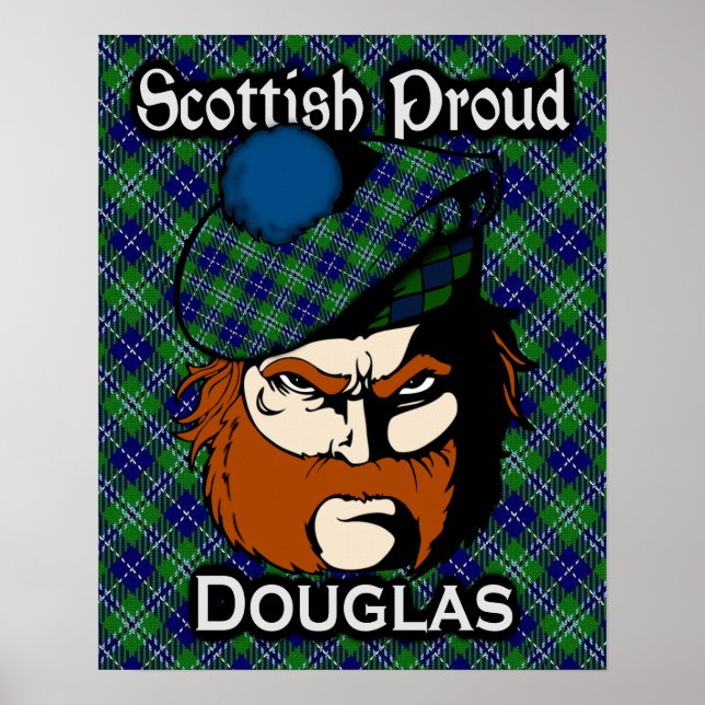 Clan Douglas Scottish Tartan Poster (Frente)