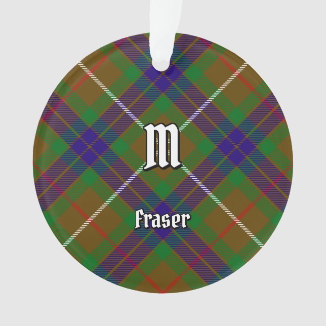 Clan Fraser caçando ornamento de Tartan (Frente)