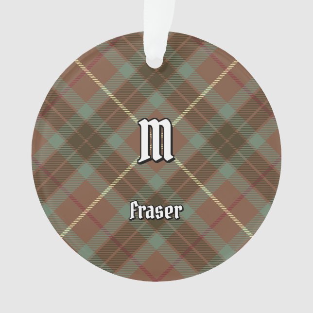 Clan Fraser Caçando Ornamento De Tartan Atingido (Frente)