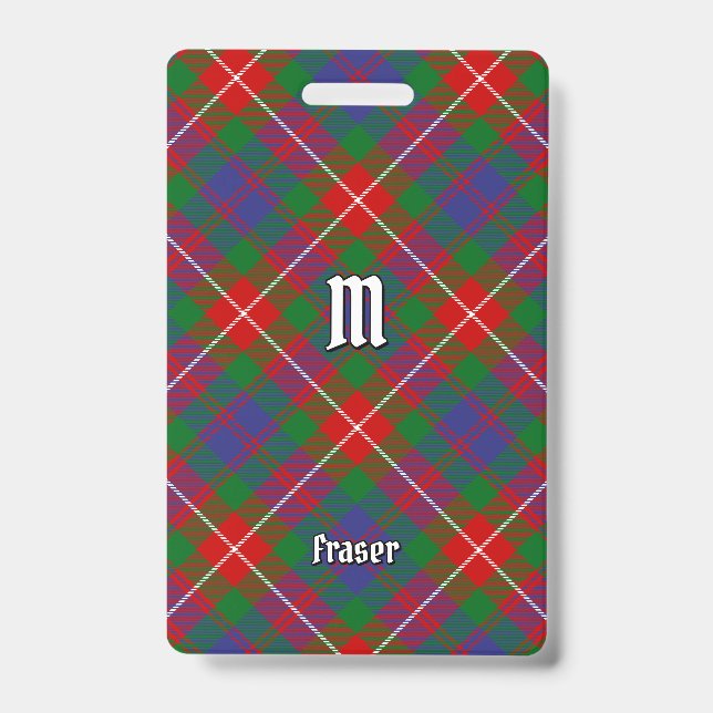 Clan Fraser do Crachá Lovat Tartan (Frente)