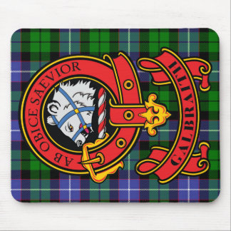 Clan Galbraith Mouse Pad com Clan Tartan e Crest