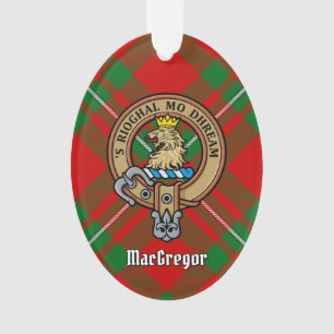 Clan Gregor Crest sobre Ornamento Tartan
