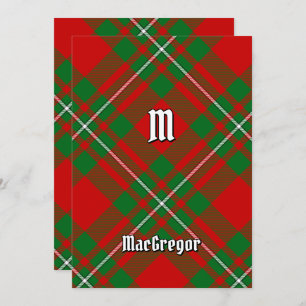 Clan Gregor Tartan Convite