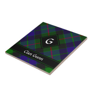 Clan Gunn Tartan Cerâmica Azulejo