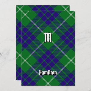 Clan Hamilton Caçando Convite Tartan