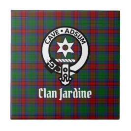 Clan Jardine Crest Crachá E Tartan